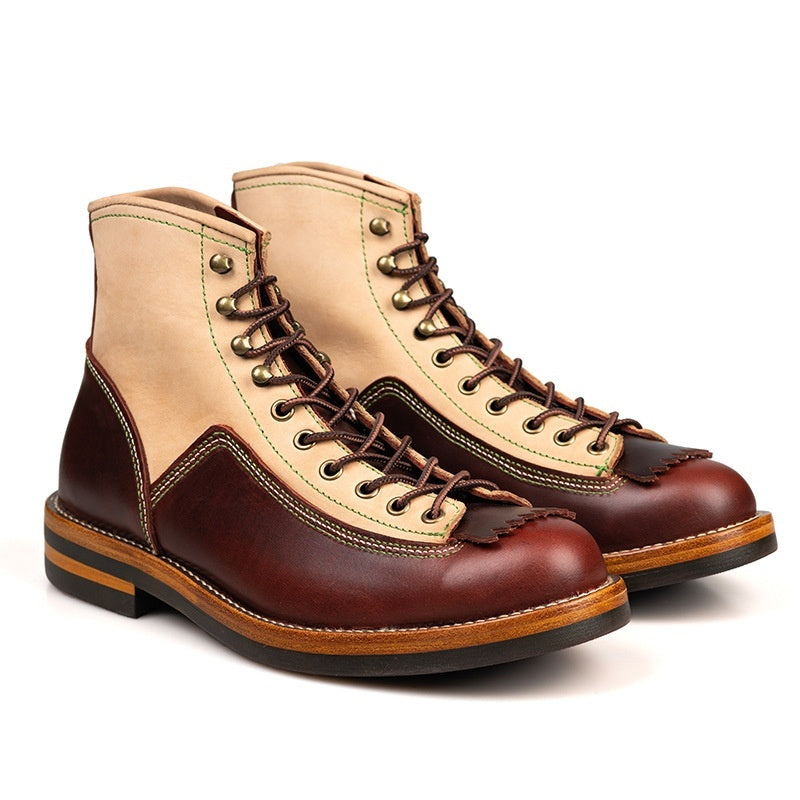 Men's Retro Cowhide Boots