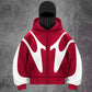 Pattern Stitching Trendy Zipper Hoodie For Men
