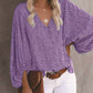 Printed Balloon Sleeve Blouse