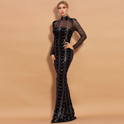 Women's Sequins Maxi Dress