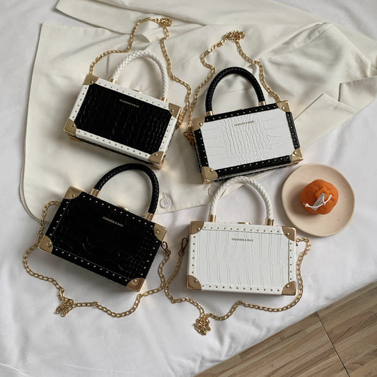 Retro Pattern Box bag