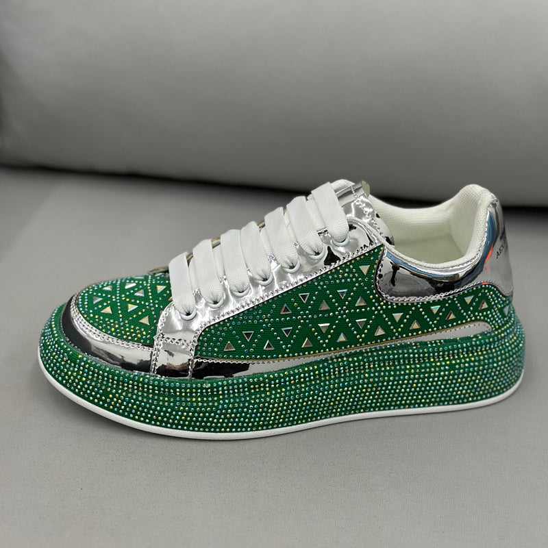 Men's Low-top Rhinestone Sneakers