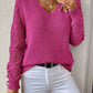 Crochet V-Neck Sweater