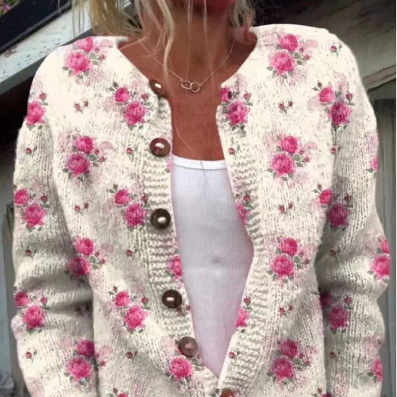 New 3D Printed Knitted Cardigan For Women