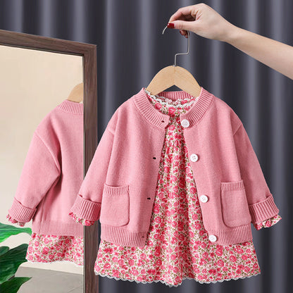 Girls Trendy 2 Pcs Dress