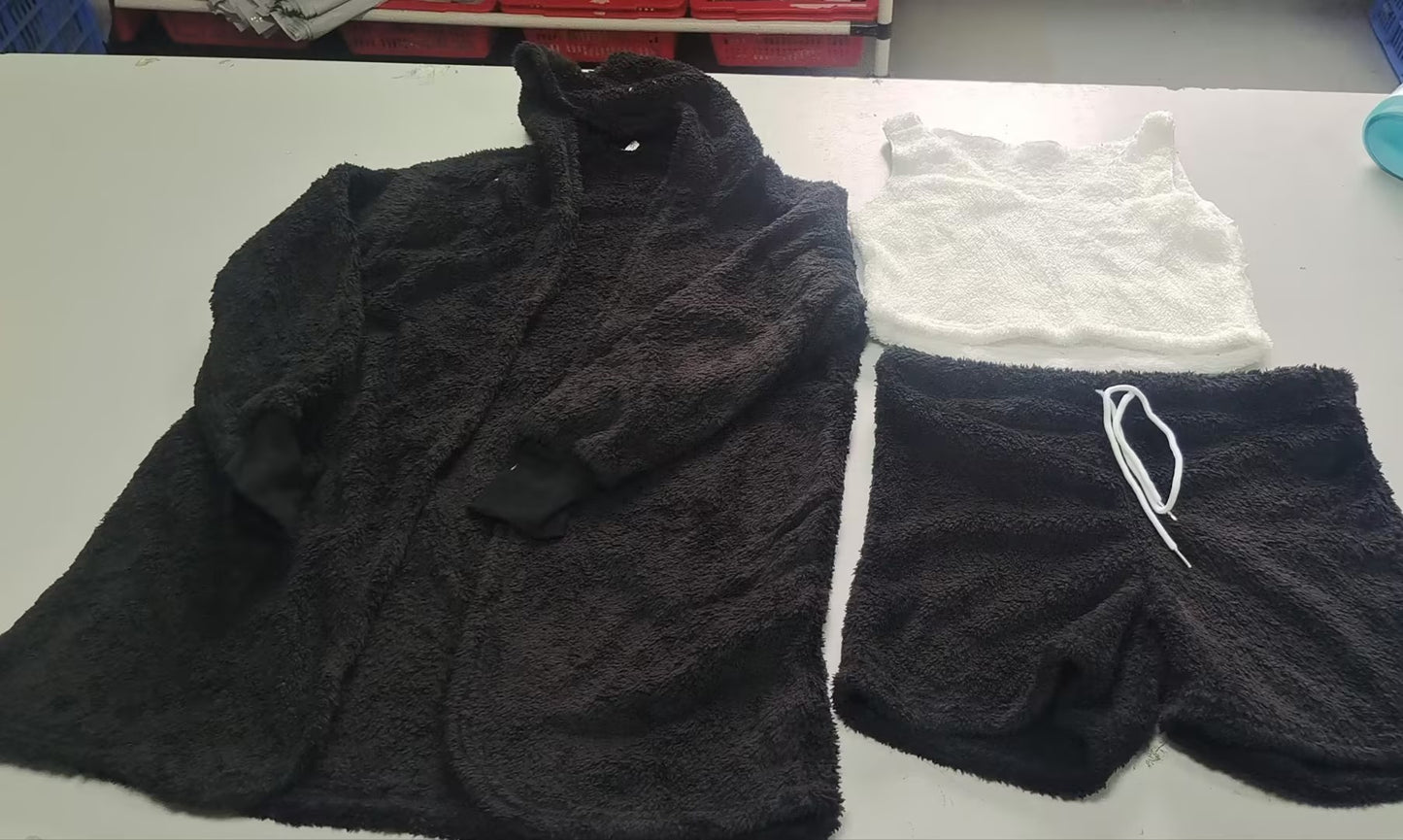3pcs  Drawstring  Pajama Set