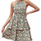 Printed Boho Halter Dress