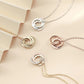 Titanium Steel Plated Multiple Rings Necklace