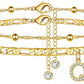 Zircon Letters Anklet