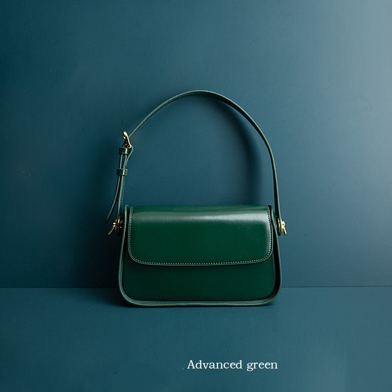 Leather One Shoulder Messenger Bag