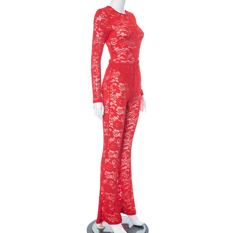 Fire Hot Lace Jumpsuit
