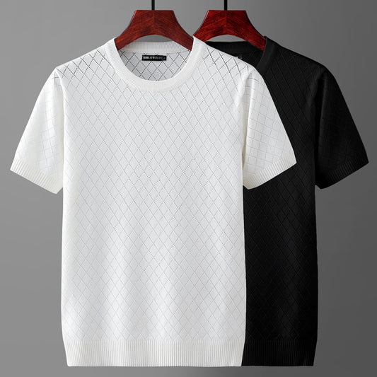 Men's Ice Silk Short-sleeved Sweater