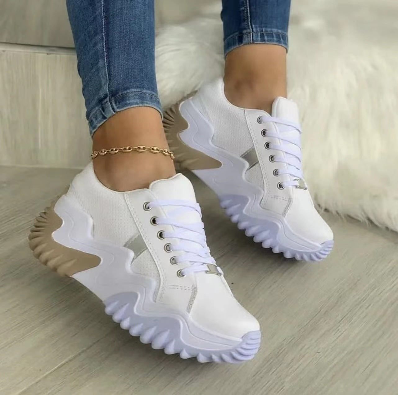 Women's  sponge cake Heel  Sneakers