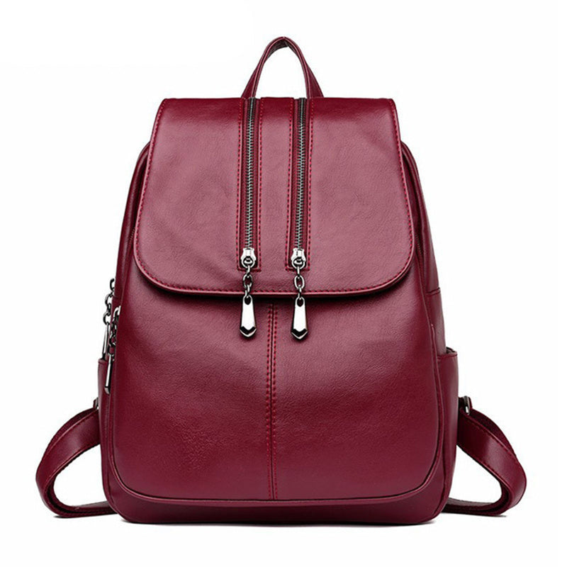 Women's  Soft Leather Travel Backpack