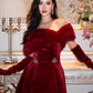 Women's Off-the-shoulder Plush Dress