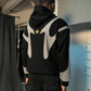 Pattern Stitching Trendy Zipper Hoodie For Men