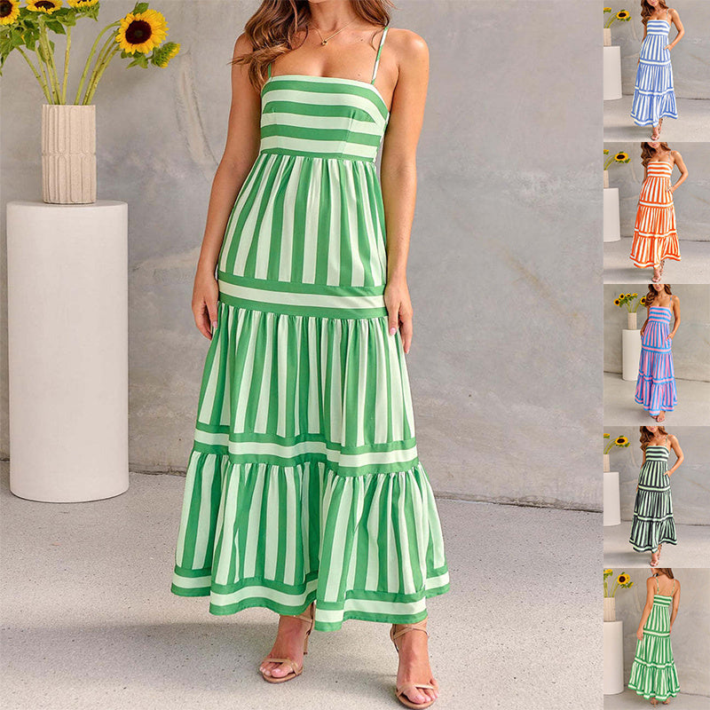 Striped Suspender Maxi