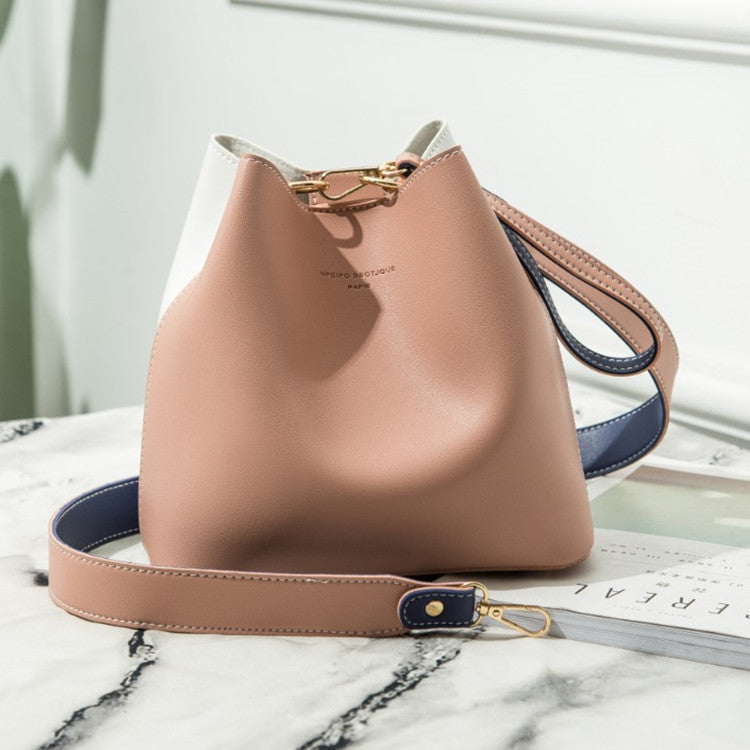 Wide Strap Bucket Bag