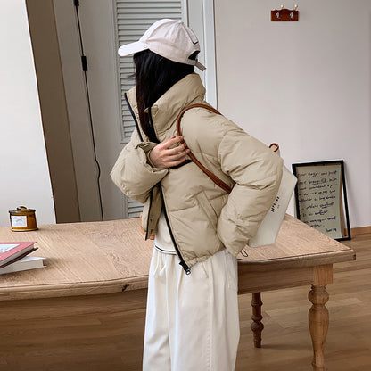 Fitted Puffer Parka Jacket