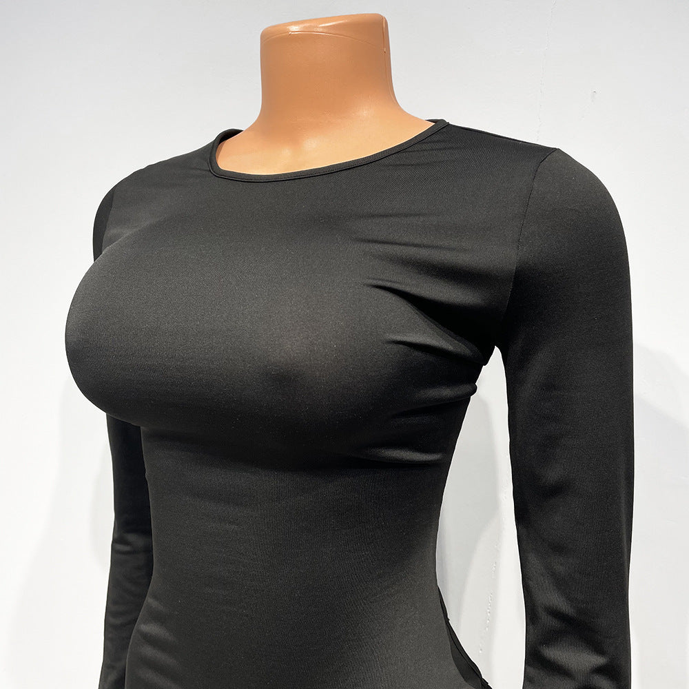 Women's  High Slit Fitted Dress