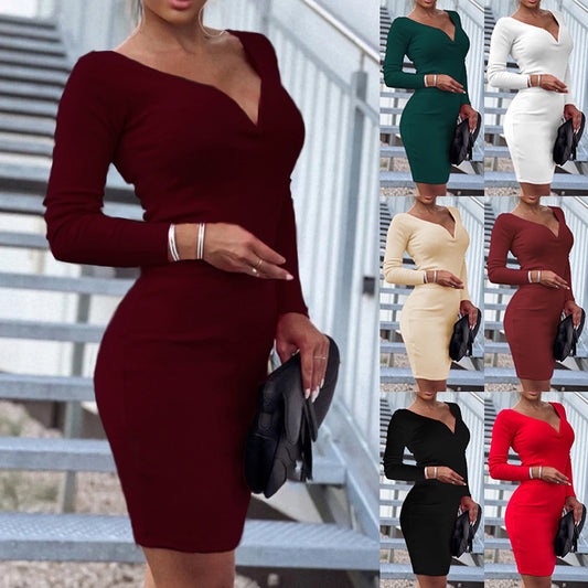 Women's Fitted Long Sleeved Dress