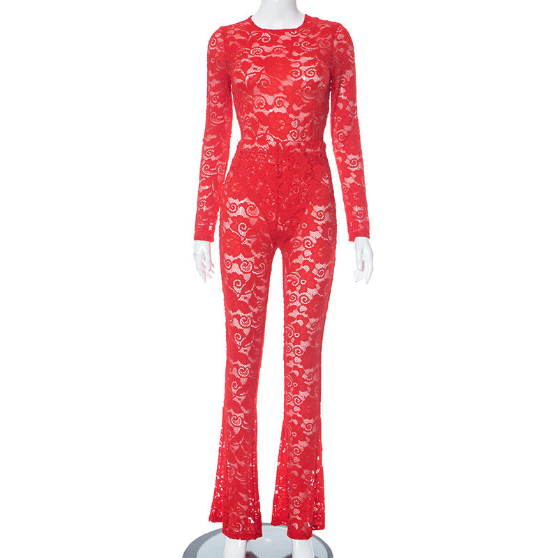 Fire Hot Lace Jumpsuit