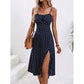 Polka Dot Slit Dress