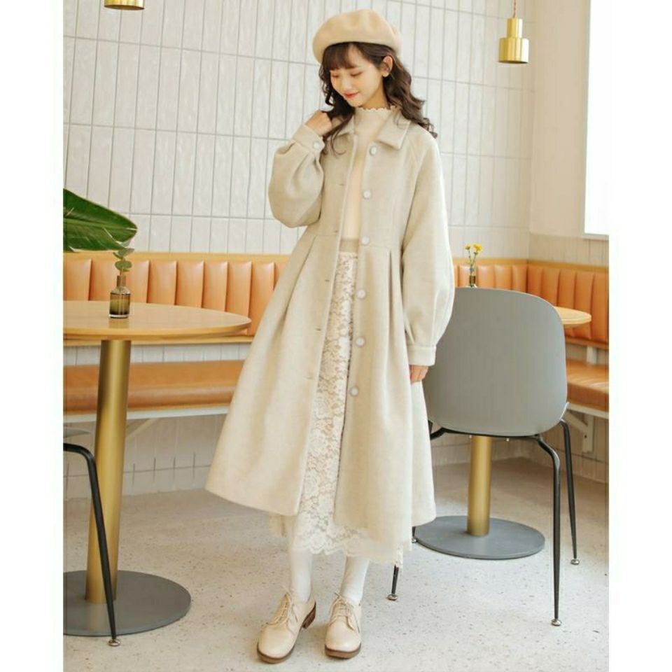 Women's French Retro Woolen Skirt Coat