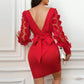 Jacquard Backless Dress