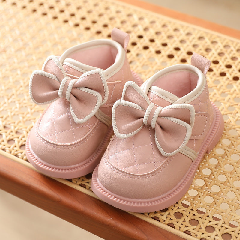 Baby Girl's Cotton Bow Shoes