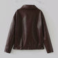 Zippered Leather Jacket