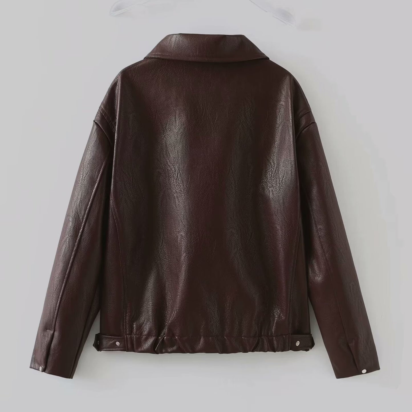 Zippered Leather Jacket