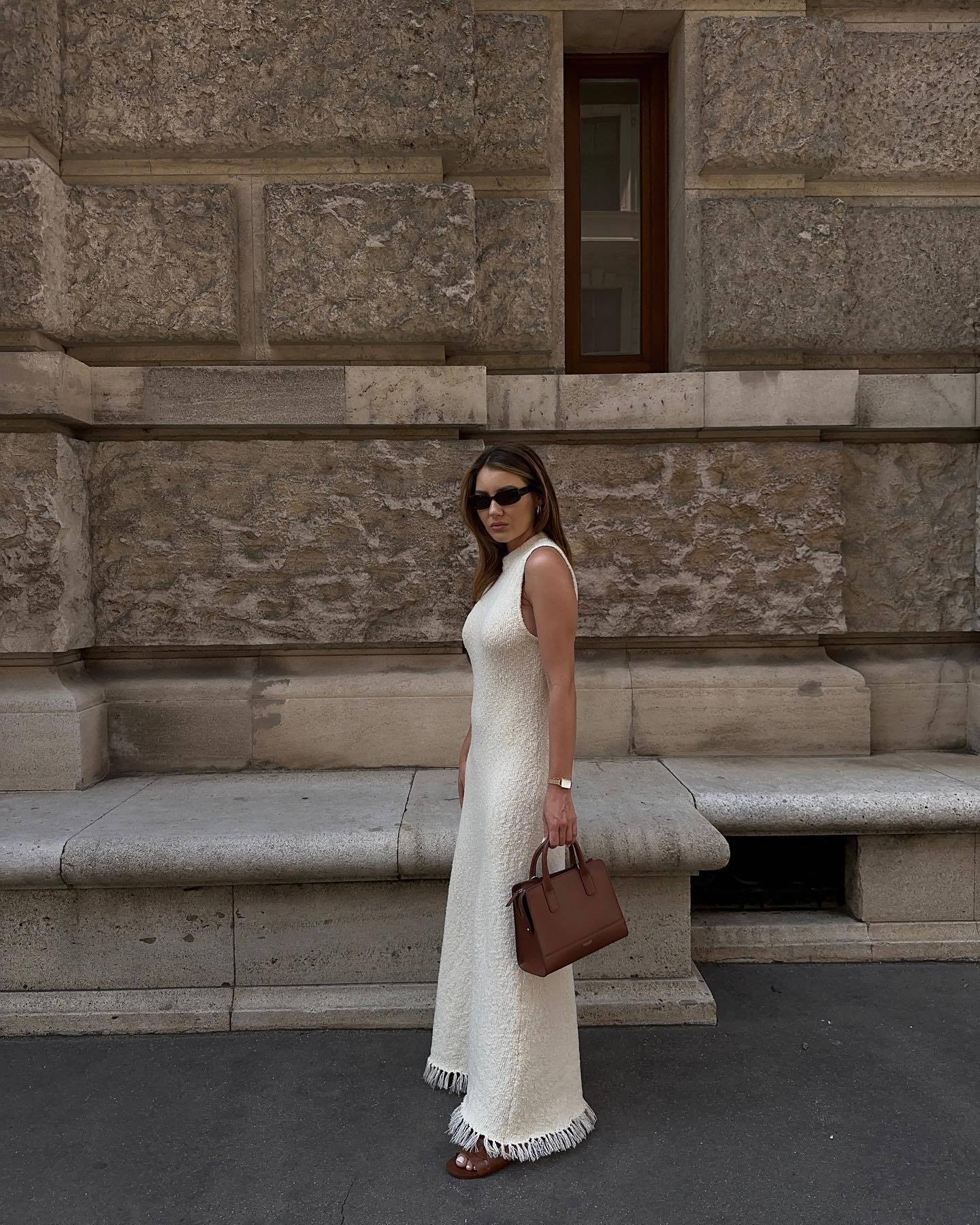 Cotton Sleeveless Tassel Long Dress