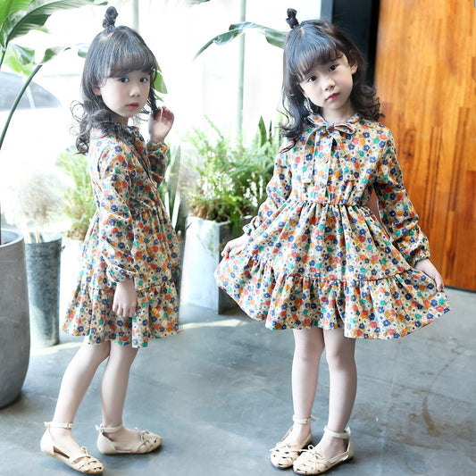 Girls Cotton Floral Dress