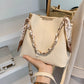 Women's Retro Silk Scarf Bucket Bag