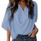 Cold Neck Chiffon Top