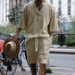 Men's  Jacquard Knitwear Shorts Set