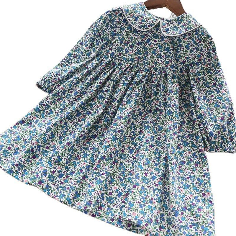 Girls Cotton Floral Dress