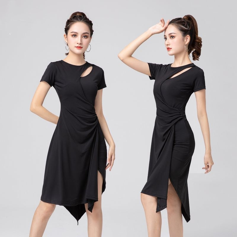 Women's Latin Design Black Dress