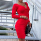 Women's Fitted Long Sleeved Dress