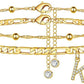 Zircon Letters Anklet