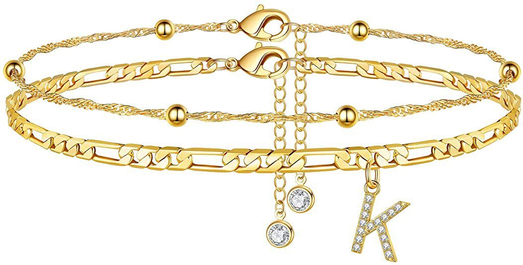 Zircon Letters Anklet