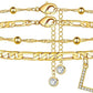 Zircon Letters Anklet