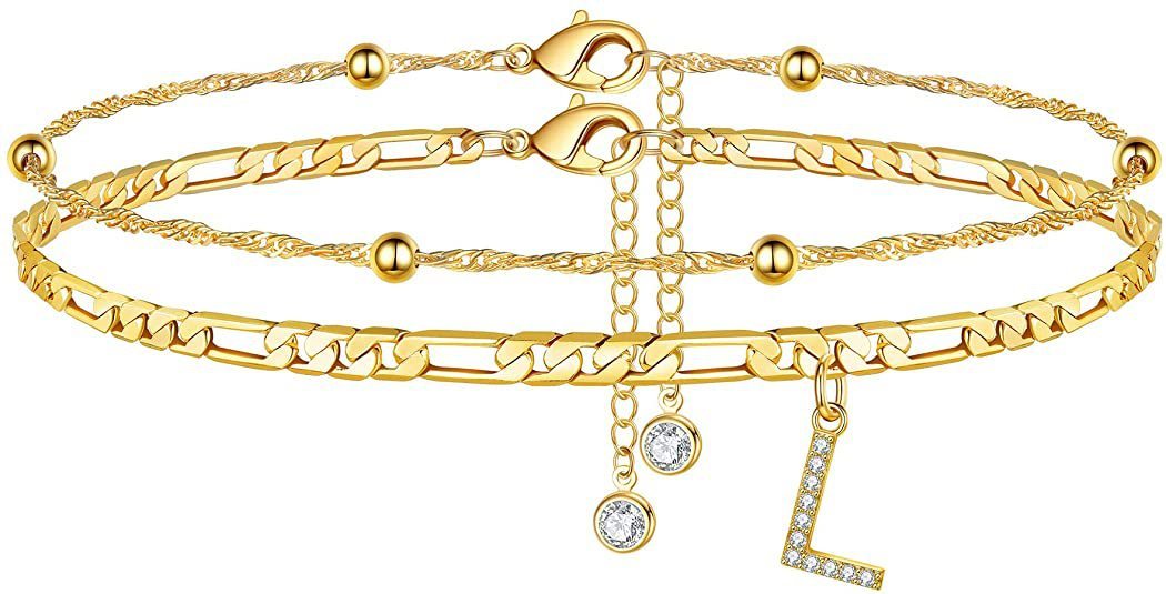 Zircon Letters Anklet