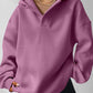 Solid Color Long Sleeve Loose Hoodie For Women