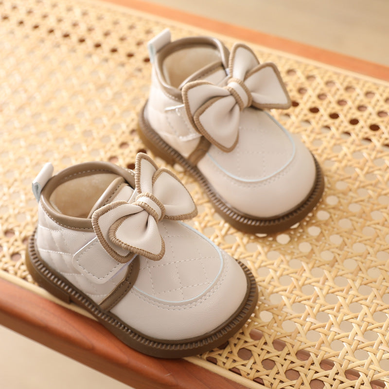 Baby Girl's Cotton Bow Shoes