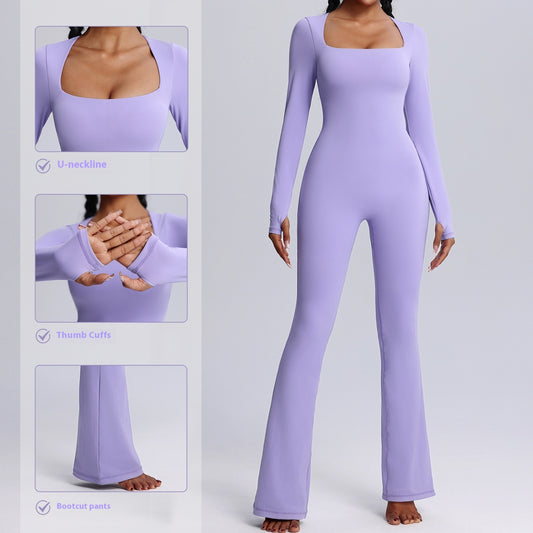 Yoga Fitness Flared Bodysuit