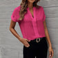 Women's V-neck Short Sleeved Shirt