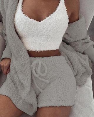 3pcs  Drawstring  Pajama Set