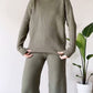 2 PCS Turtleneck Knitted Suit